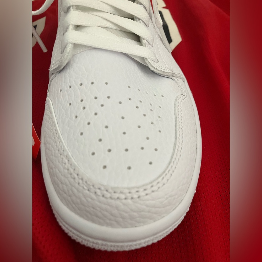 Nike Air Jordan 1 Mid White University Red Sneakers - Brand New Shoes - Picture 3 of 13